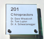 Model 116 - 150mm x 150mm Glass Sign