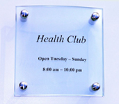 Model 601 - 150mm x 150mm Glass Sign